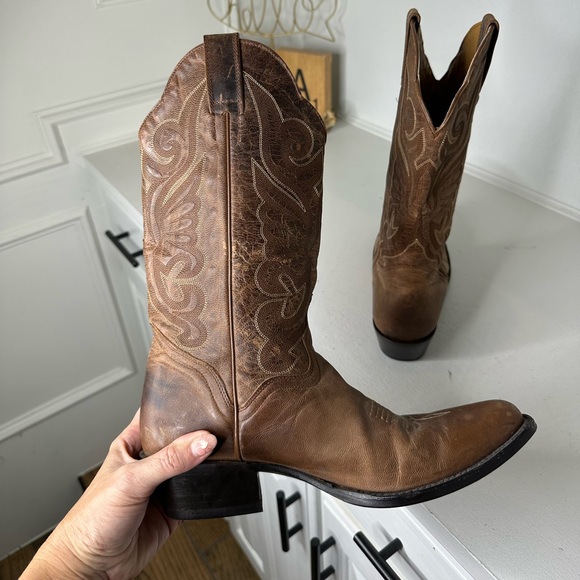 **SOLD**Vintage J.B. Dillon Genuine Goat Leather Western Cowboy Boots - Picture 7 of 9